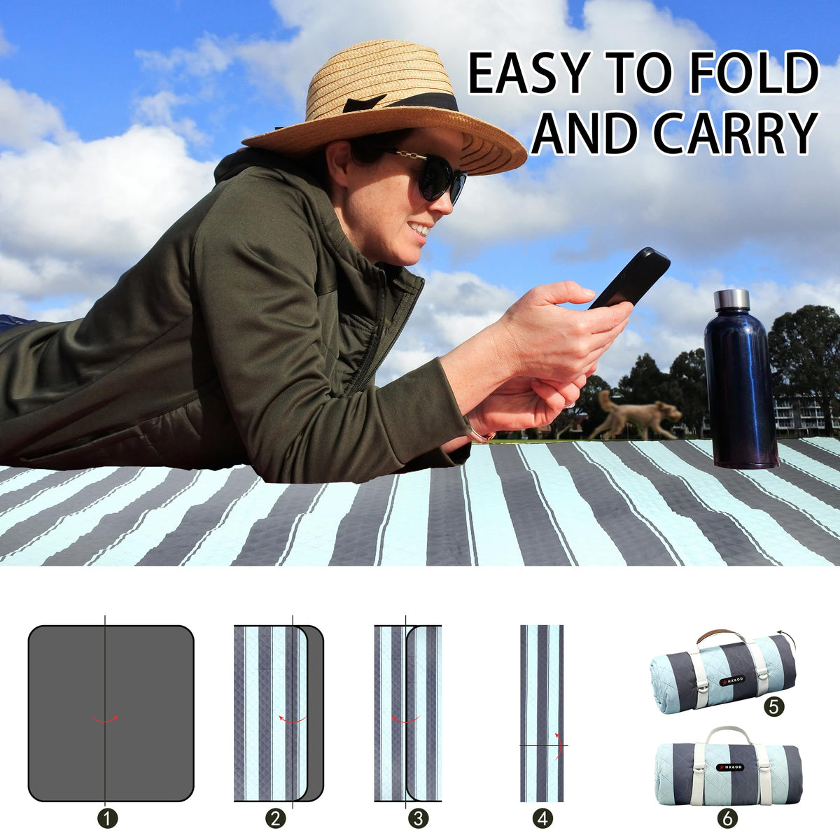 HX&OD gift-ready outdoor blanket ideal for picnics and gatherings