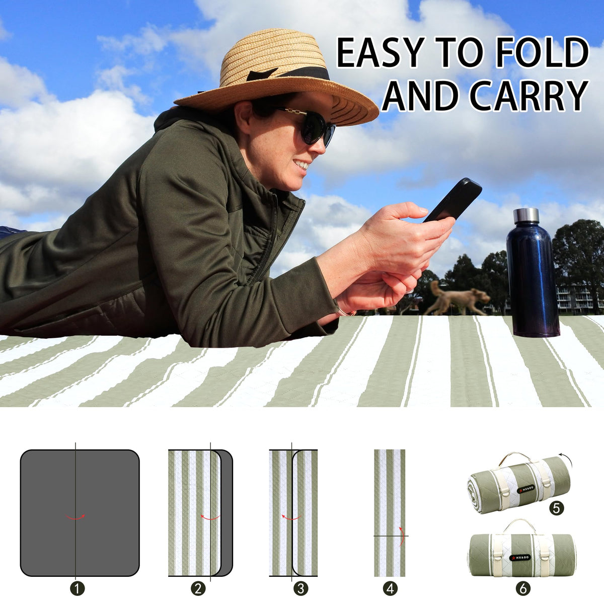 Gift-ready outdoor blanket suitable for family and friends