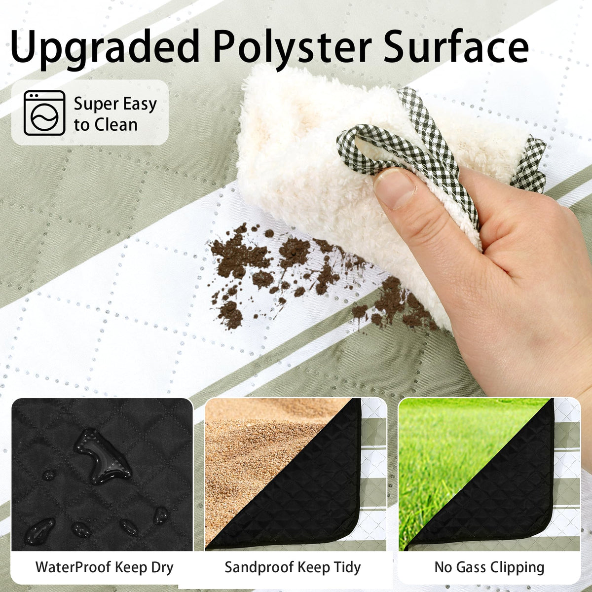 Lightweight 2.3 lb blanket ideal for trips and parks