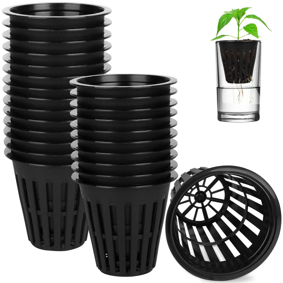 HXSEMAYIG 2-inch net pot side view for easy root checks in hydroponics.