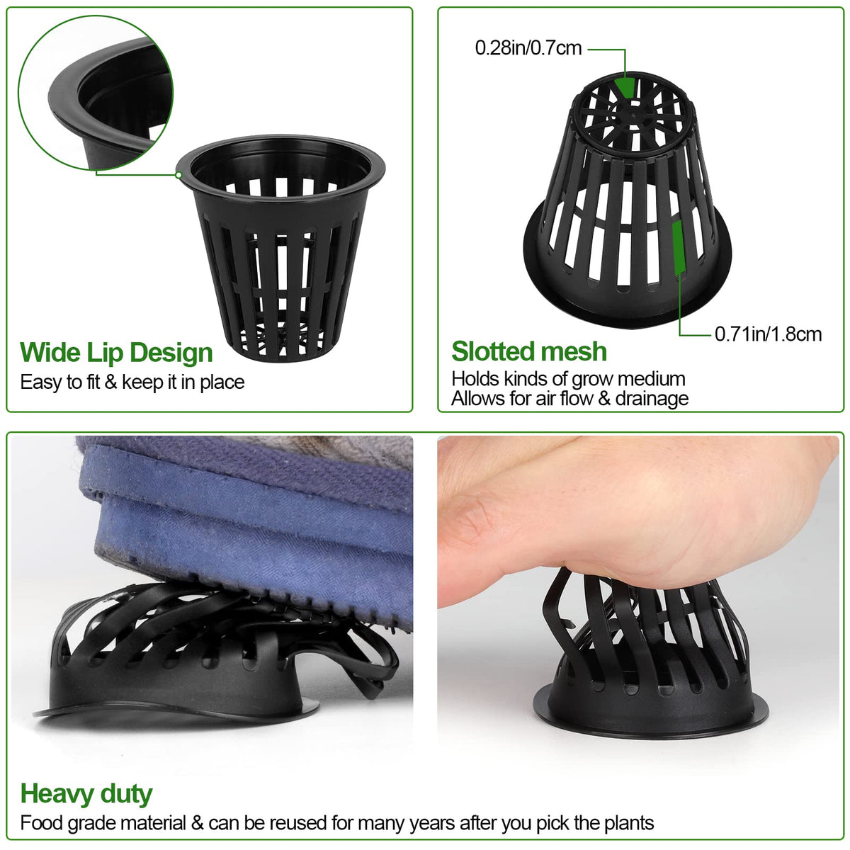 HXSEMAYIG easy root inspection with mesh slots for monitoring growth.