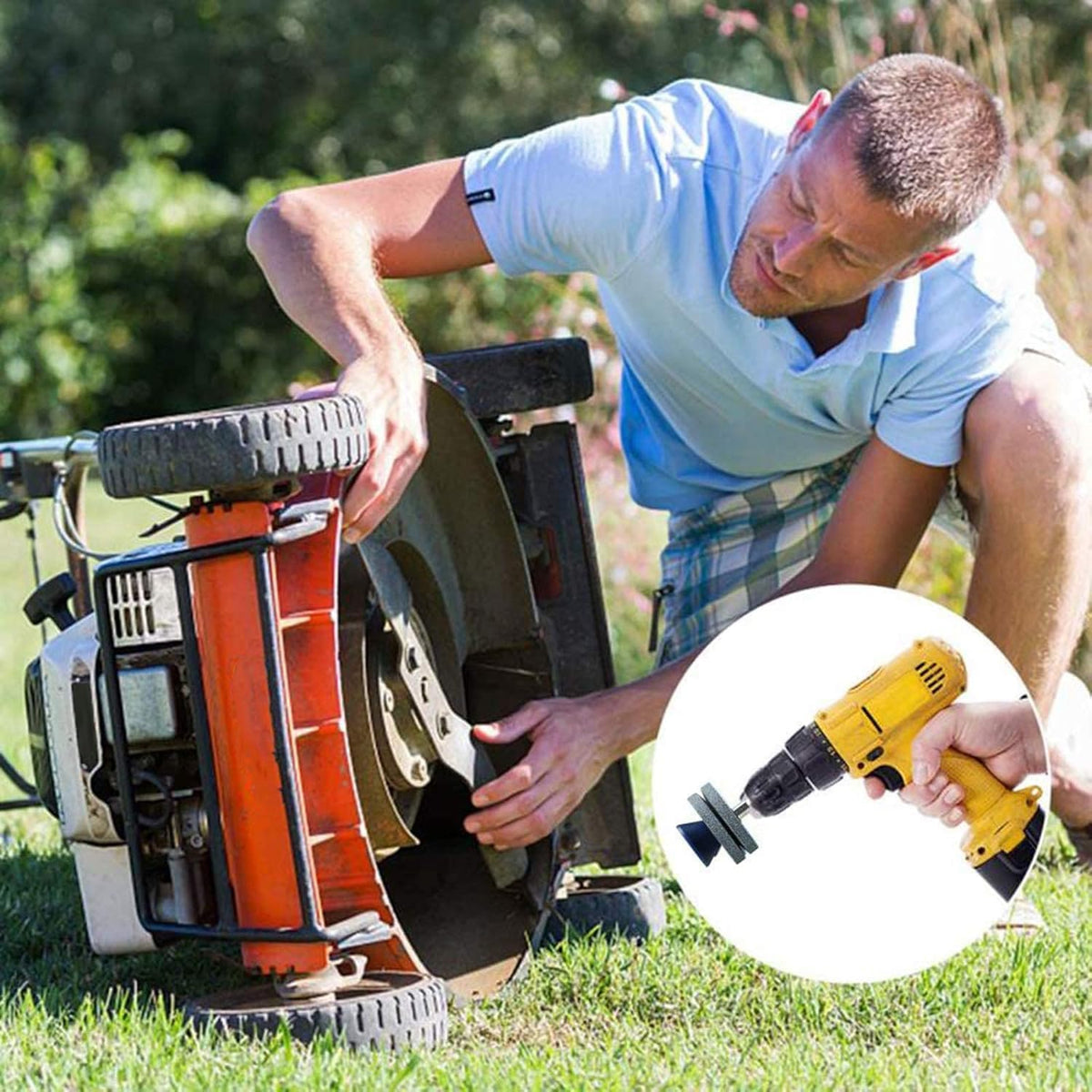 HXXF drill compatible sharpener used with power or hand drills