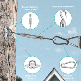 HYASIA adjustable turnbuckle 8in enables precise tensioning