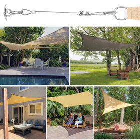 HYASIA all-in-one shade sail hardware kit simplifies installation for homes and businesses.