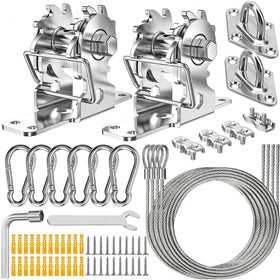 HYASIA shade sail hardware kit ratchet winch enables effortless tensioning for outdoor shade.