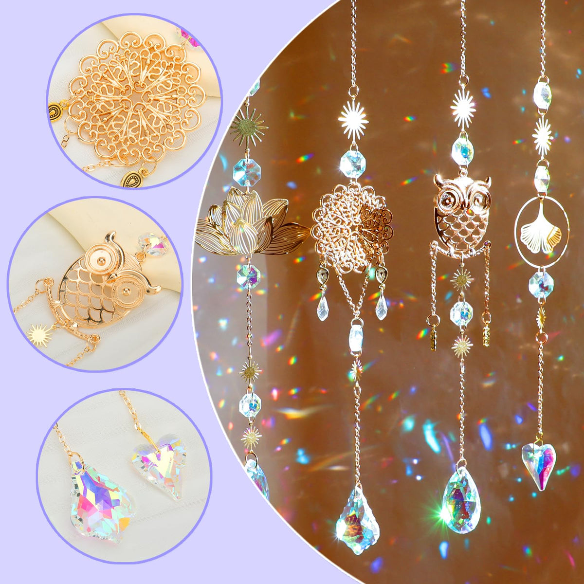 HYBEADS Christmas decorations crystal prisms create festive light displays