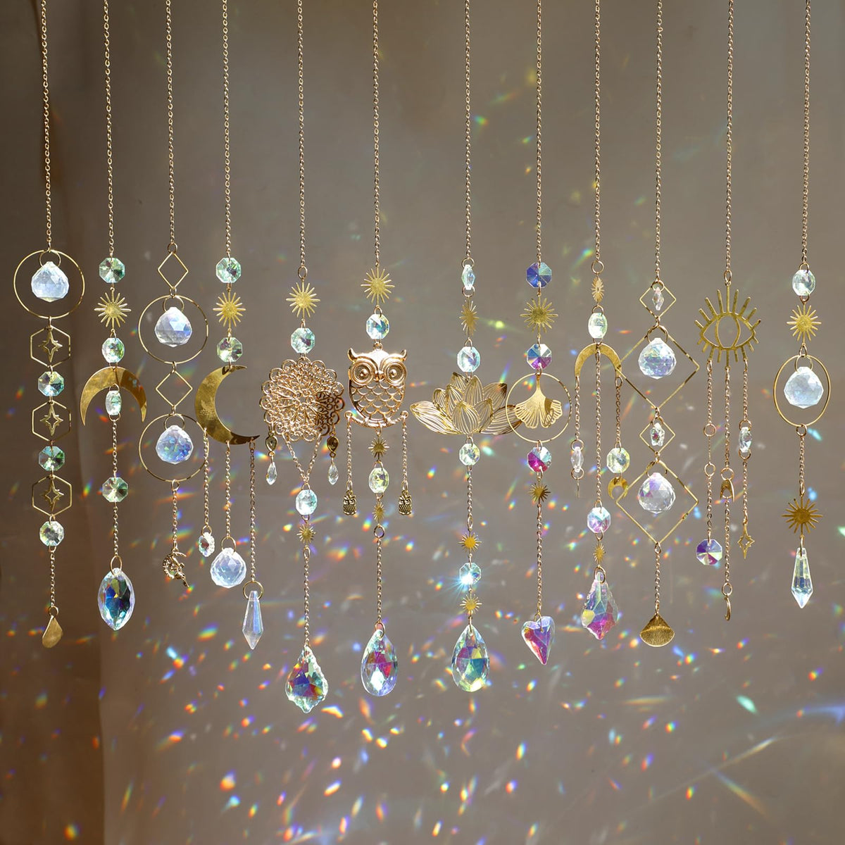 HYBEADS crystal suncatcher colorful prisms brighten windows with rainbow light