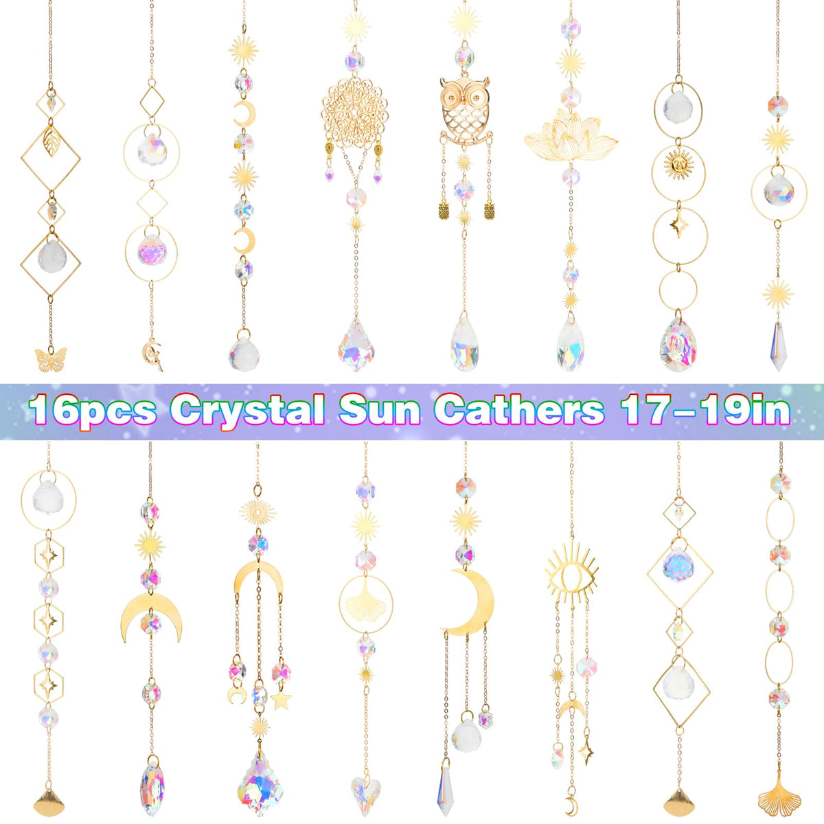 HYBEADS crystal suncatcher window-hanging prisms decorate walls with shimmering reflections