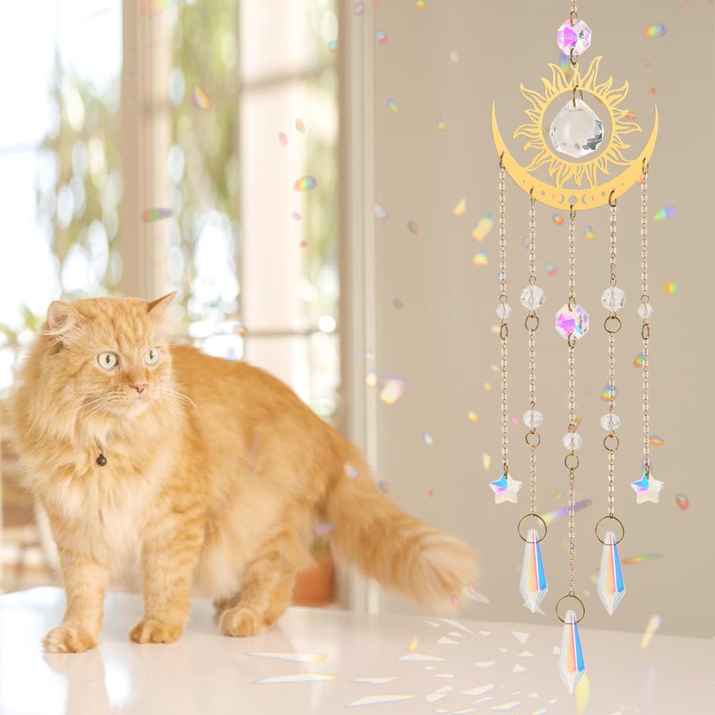 HYBEADS Crystal Suncatcher Window Hanging creates sparkling prisms to brighten rooms
