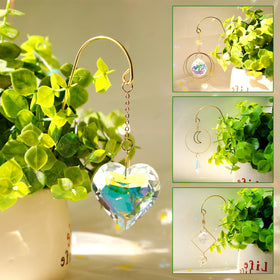 HYBEADS sun catcher round 45mm crystal with AB coating catching sunlight