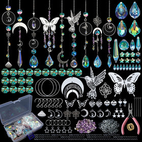 HYBEADS DIY suncatchers kit contents for crystal crafts