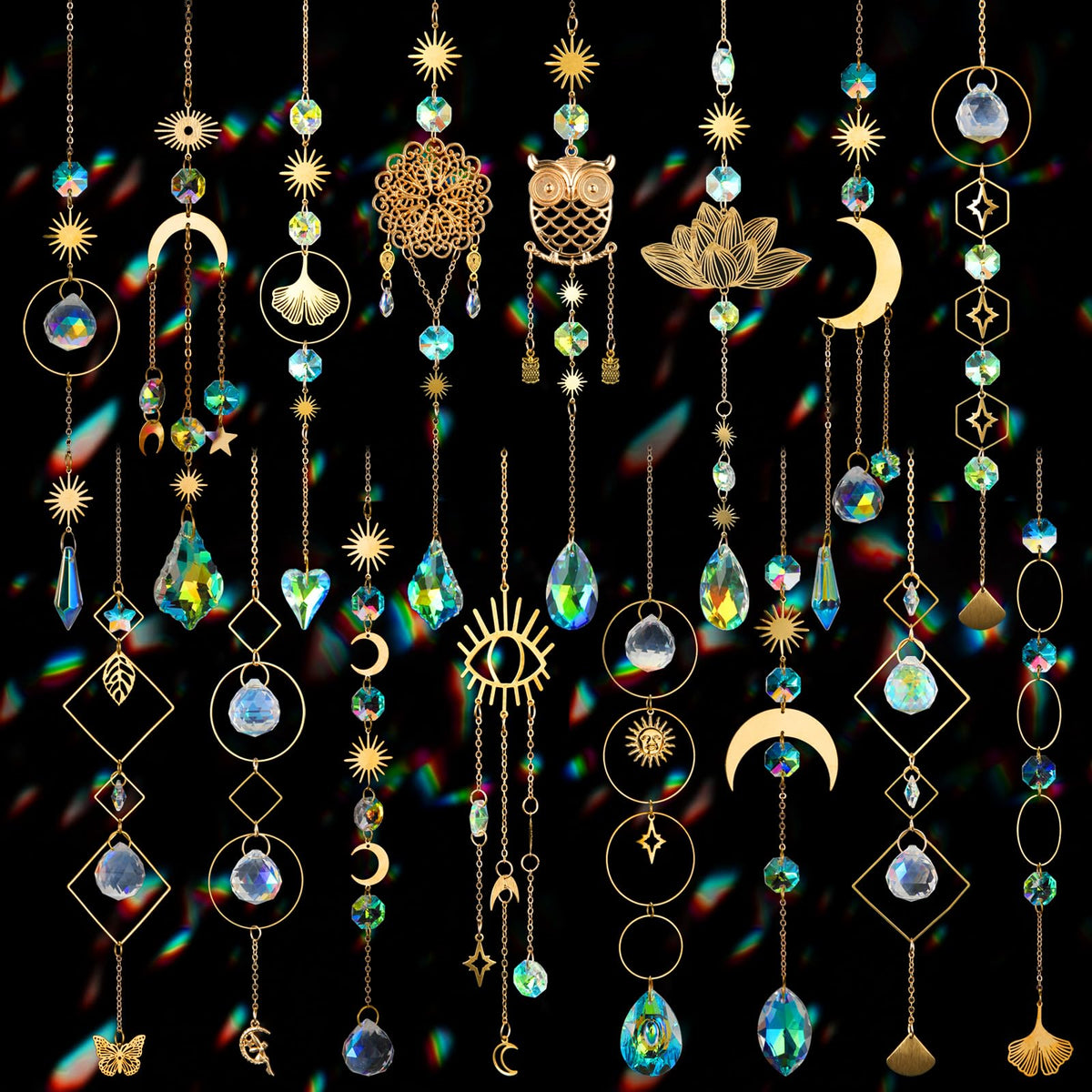 HYBEADS easy-hang suncatchers with hooks for quick setup