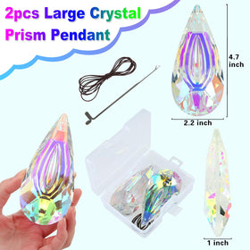 HYBEADS hanging crystal decor with string for easy installation.