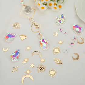 HYBEADS polished crystal prisms refract sunlight into vivid rainbows.