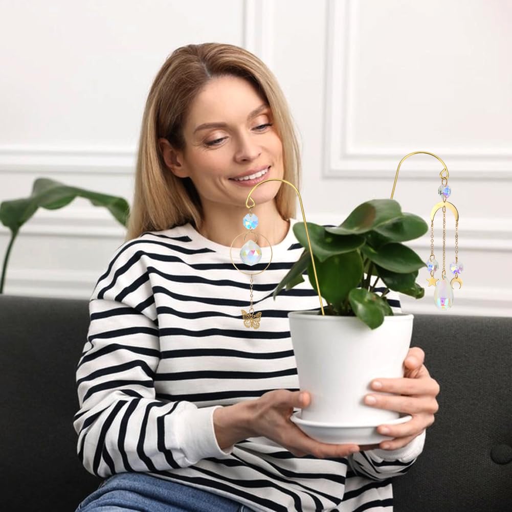 HYBEADS sun catcher part sits about five inches for small plant displays.