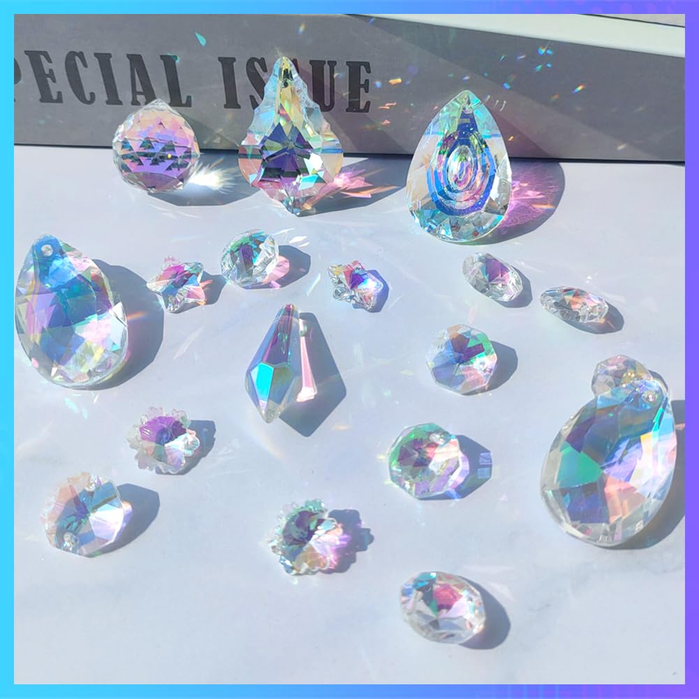 HYBEADS icicle pendant reflects sun for shimmering prisms indoors.