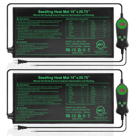 HYDGOOHO seedling heat mat 2-pack full setup for even seed germination warmth.