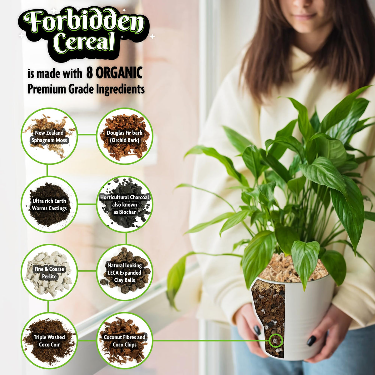 HydraGarden Forbidden Cereal Aroid Mix evident drainage pathways during pour