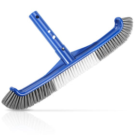 HydraJoy pool brush head with curved ends reaches corners for thorough scrubbing in pools and tiles.