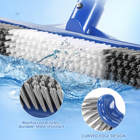 HydraJoy pool brush head with 1-1/4 inch pole compatibility for quick setup.