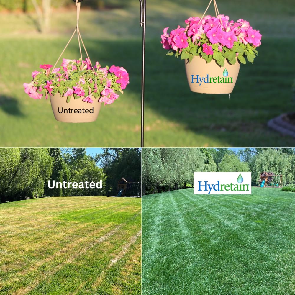 Hydretain spread across turf shows moisture retention and healthier roots.