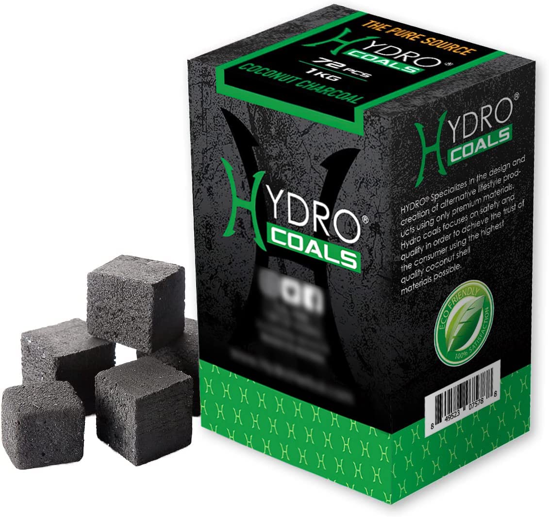 Hydro Coconut Charcoal cubes pack ready for grilling with even heat