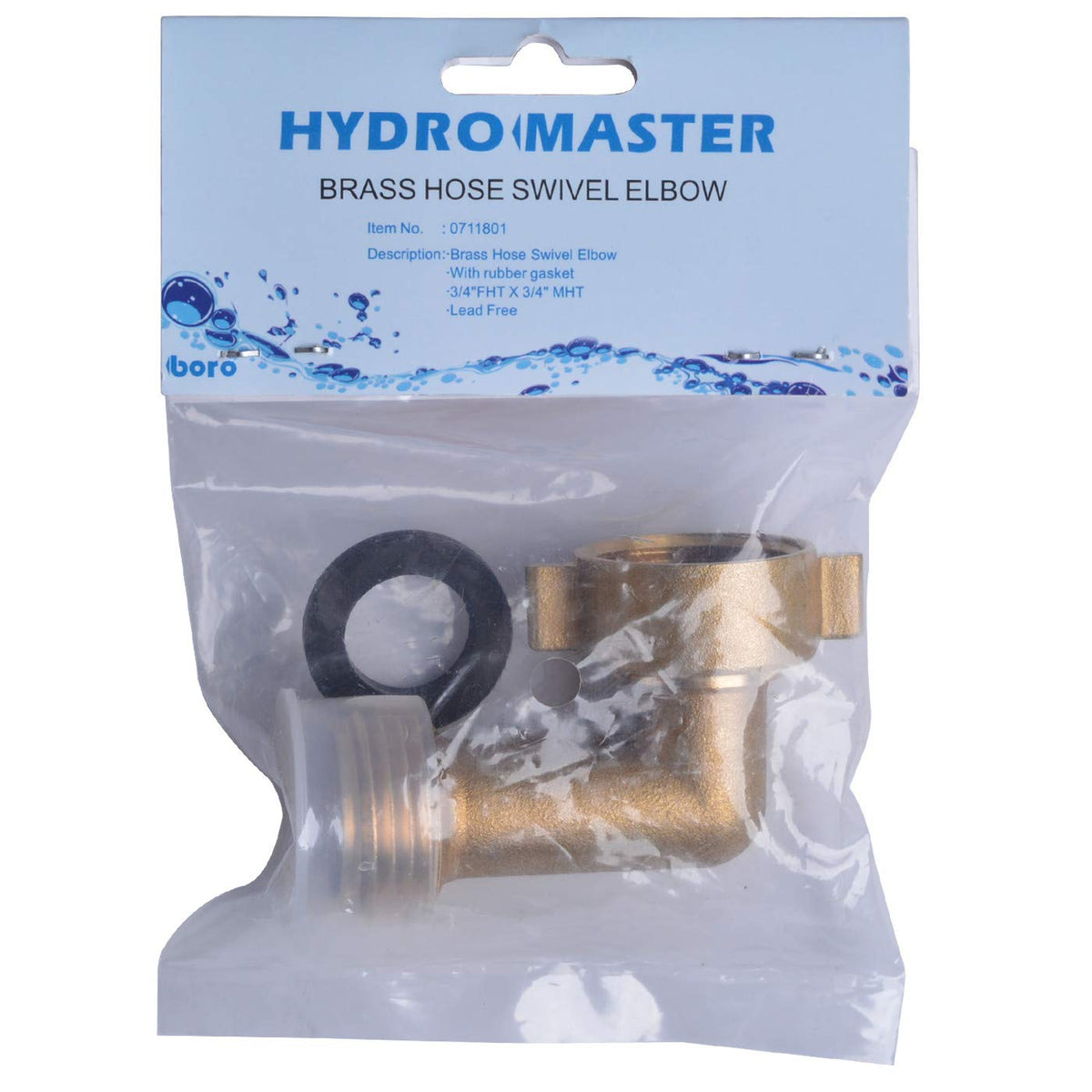 HYDRO MASTER 3/4 FHT to 3/4 MHT elbow for outdoor connections.