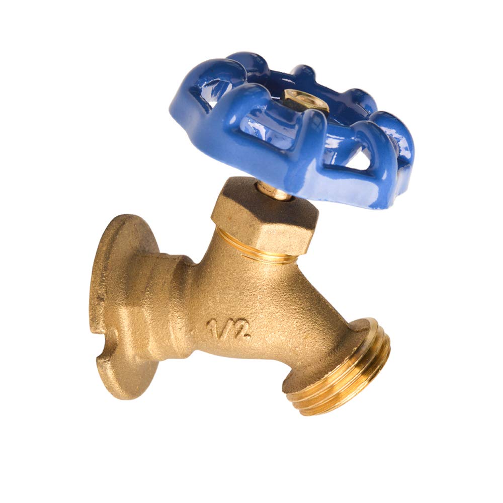 HYDRO MASTER brass garden valve connection fits most 1/2-inch FNPT to 3/4-inch MNH hoses for irrigation.