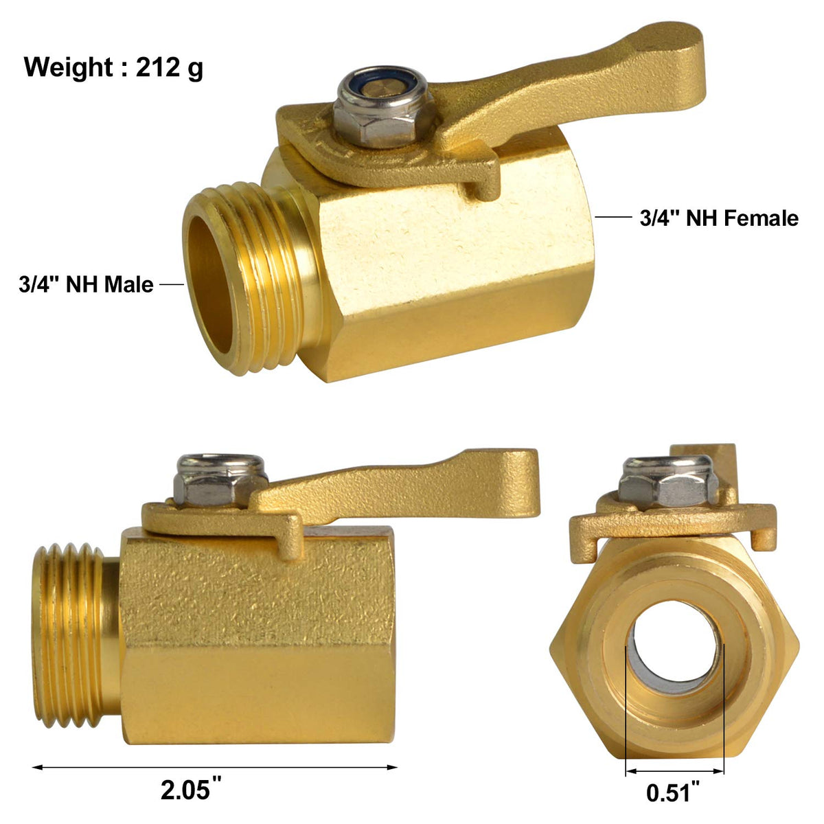 HYDRO MASTER ergonomic handle detail for easy on/off operation