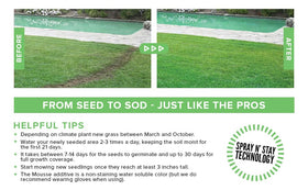 Hydro Mousse directions on packaging emphasizing prep and watering