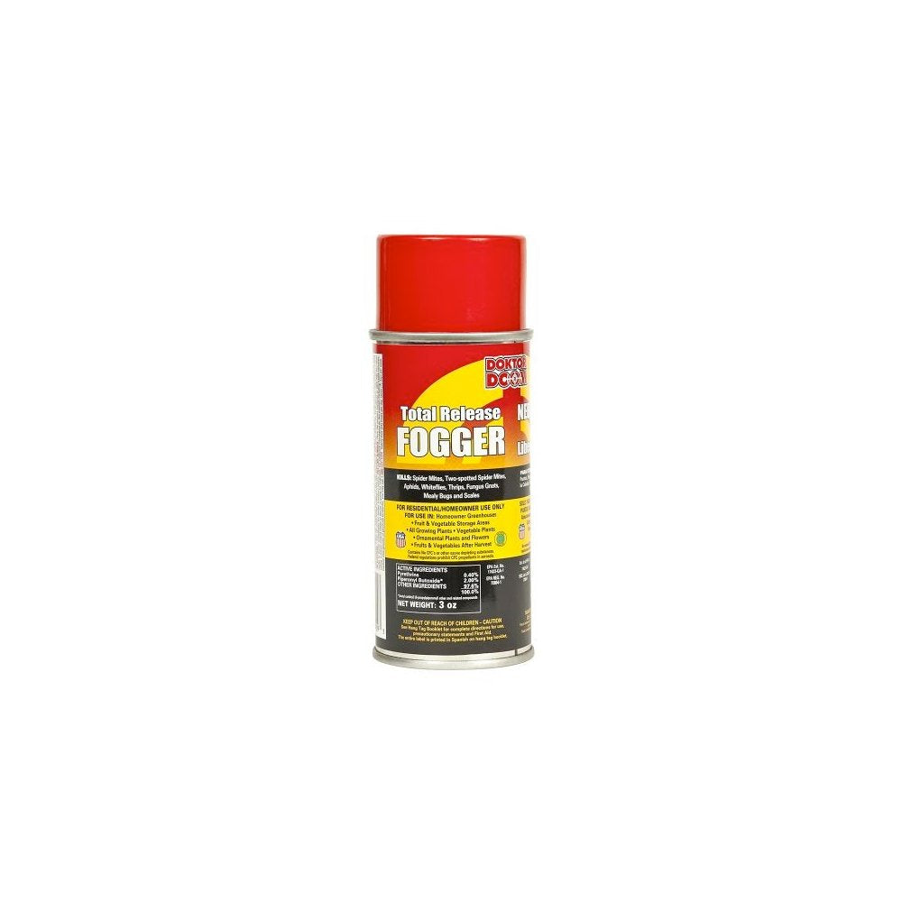 Hydrofarm Doktor Doom Total Release Fogger 3oz for indoor gardens; fast pest control with no residues.
