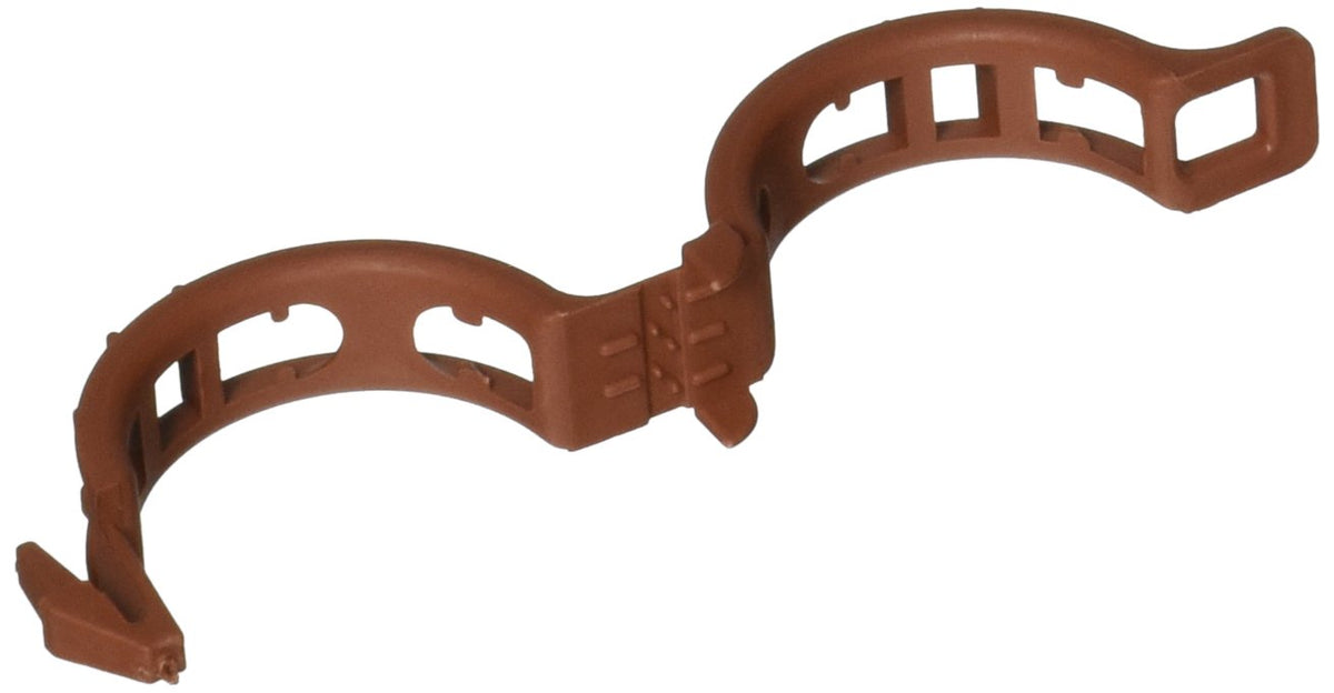 Hydrofarm Mega Twine Clips secure plants to stakes with terracotta color and 25mm size.