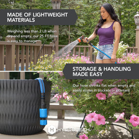 HydroTech FlatJacket PVC-free inner core safe for plants.