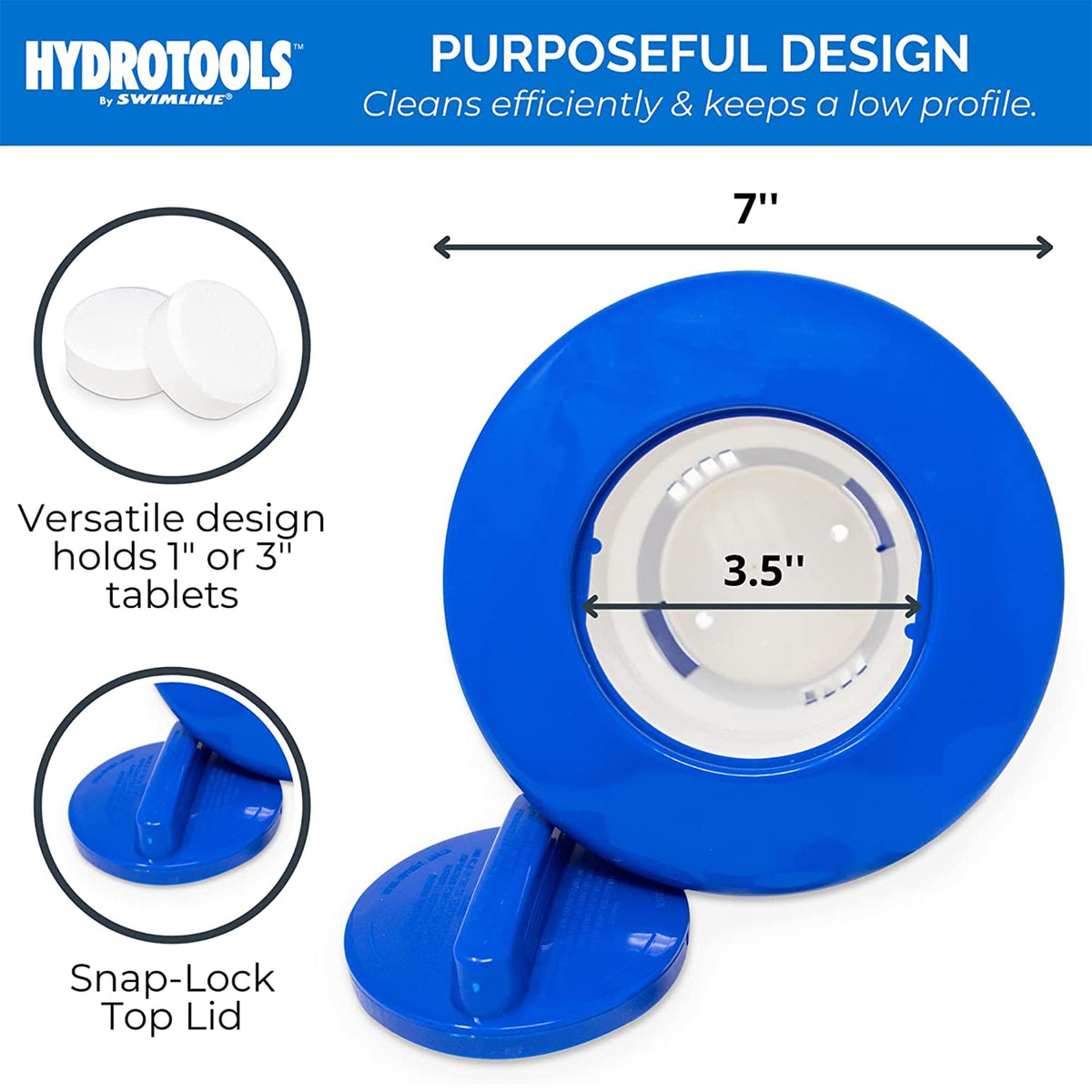 Hydrotools Swimline 8725 durable, corrosion-resistant materials withstand pool chemicals