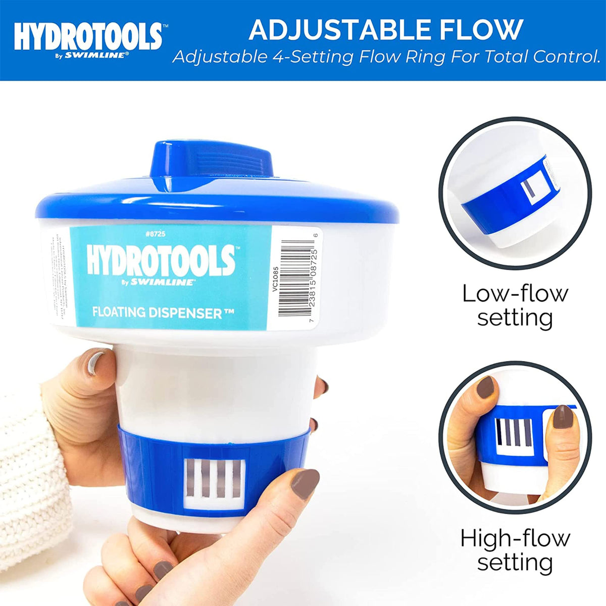 Hydrotools Swimline 8725 tablet compatibility for 1-3 inch tablets