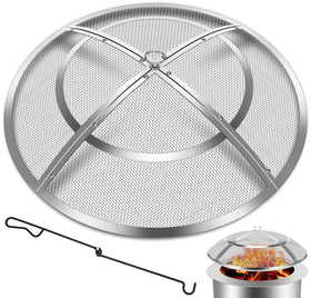 Hydream 24-inch fire pit screen assembly shown for quick setup and secure fit.
