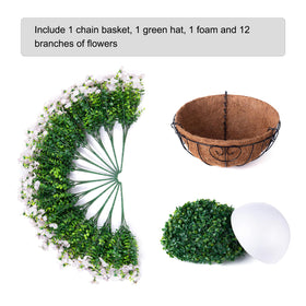 HyeFlora daisy basket with rattan base detail and chain