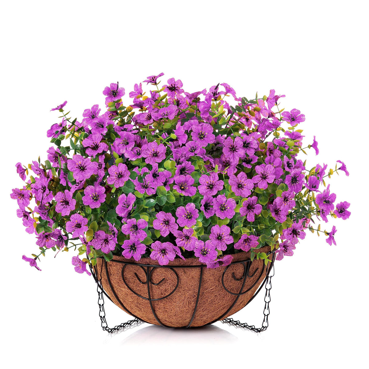 HyeFlora faux purple daisies create year-round spring vibe