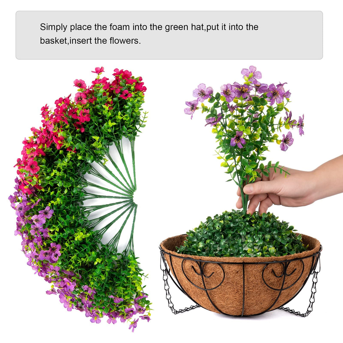 HyeFlora hanging flower basket dimensions help plan your space