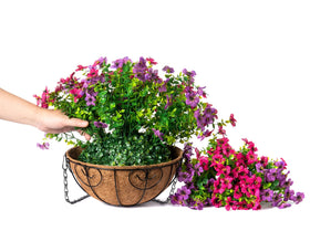HyeFlora rattan basket with chains offers durable rustic charm