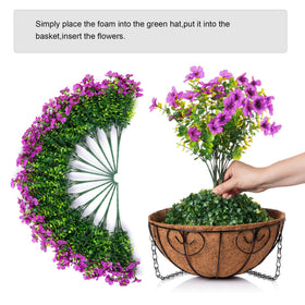 HyeFlora rattan basket with metal chains enhances porch or balcony décor