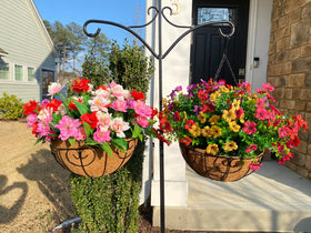 HyeFlora silk bougainvillea flowers add vibrant color to porches