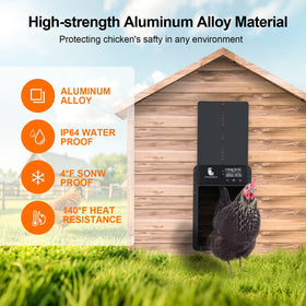 Hyentech durable aluminum frame keeps the door sturdy in harsh weather.