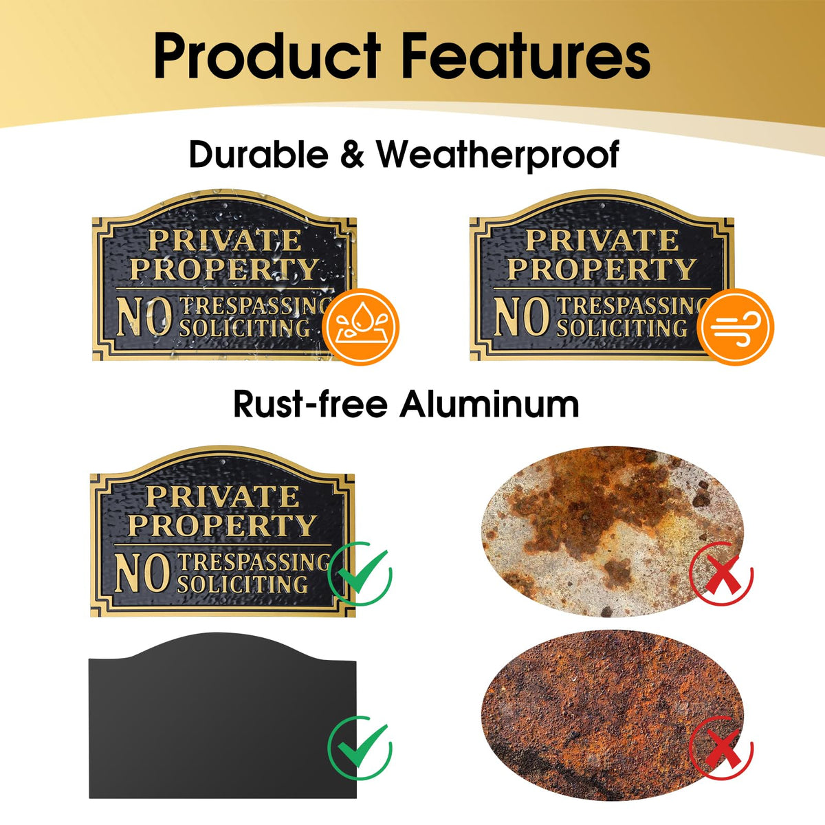 HYF DESIGN All-weather coating protects sign from sun and rain