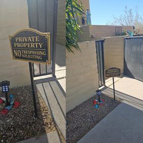 HYF DESIGN Farm perimeter sign with stake improves boundary visibility