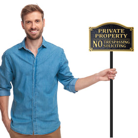 HYF DESIGN Private property sign in durable aluminum for outdoor use