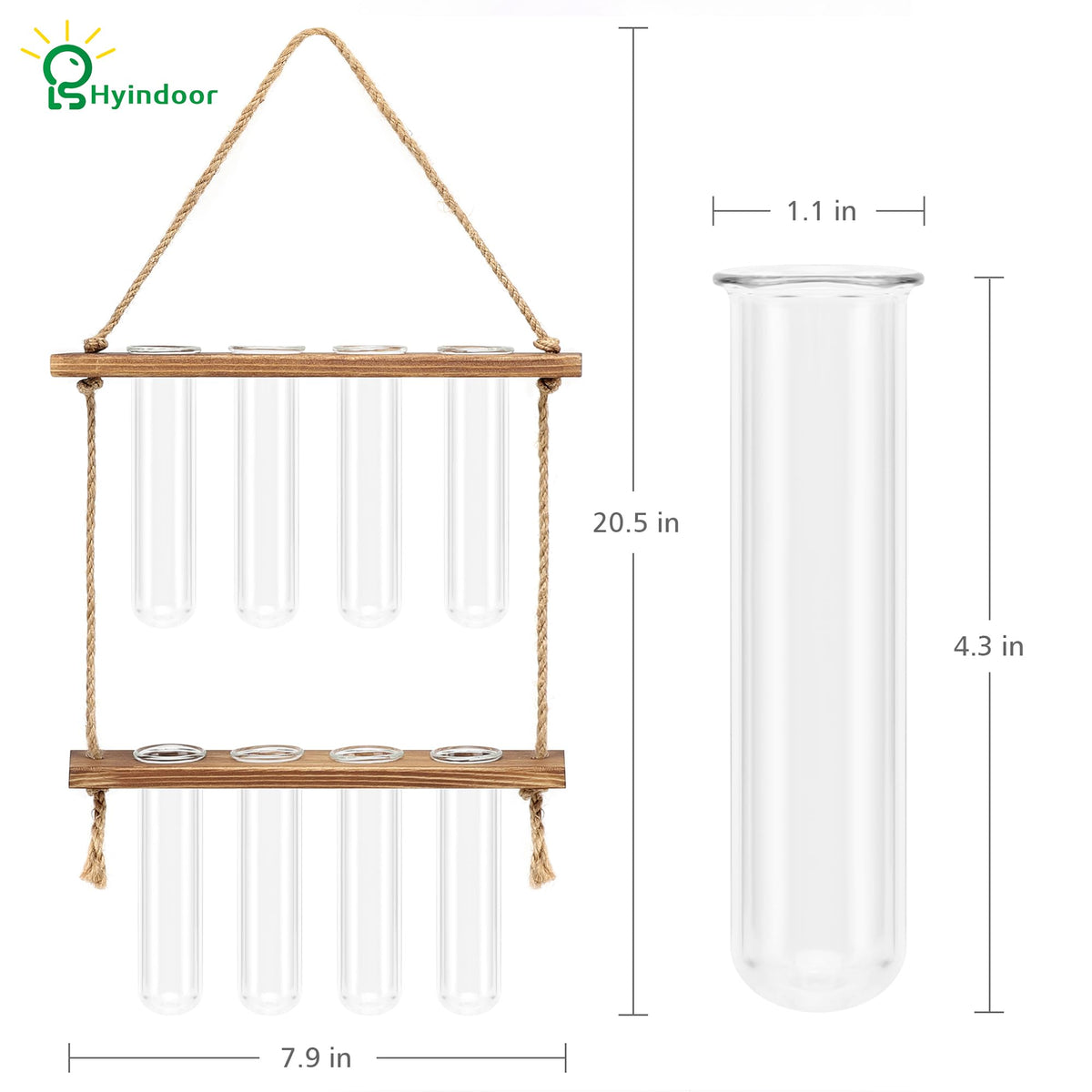Hyindoor two-tier wooden stand provides stable plant display