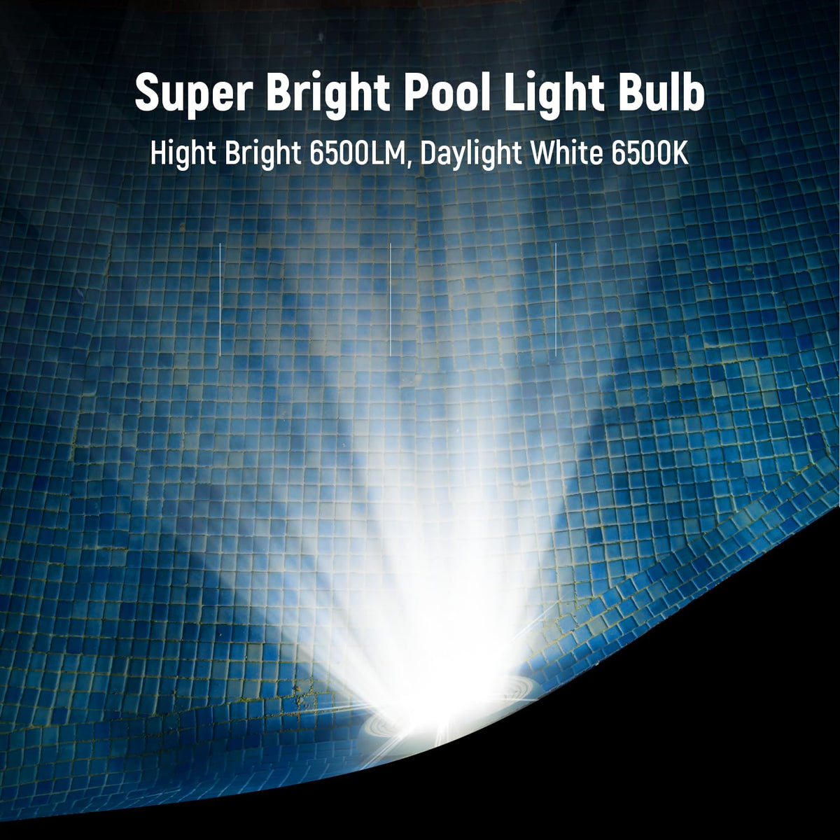 HYMIOR LED pool light 6500K aluminum housing demonstrates durable heat dissipation.