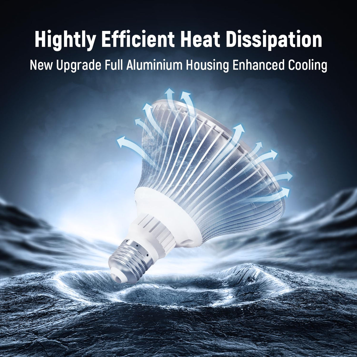 HYMIOR LED pool light 6500K high-lumen output boosts night visibility.
