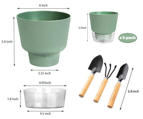 HYNZ frosted mixed-color pot set adds color variety to any room.